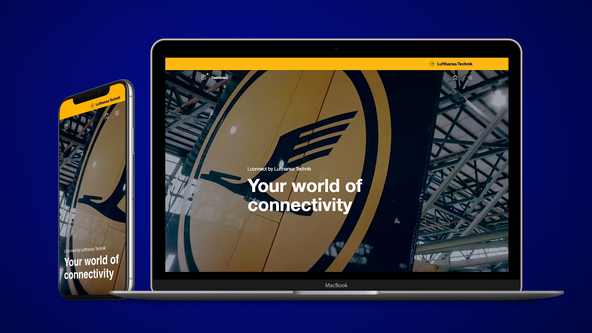 The new homepage of Lufthansa Techniks Corporate Website