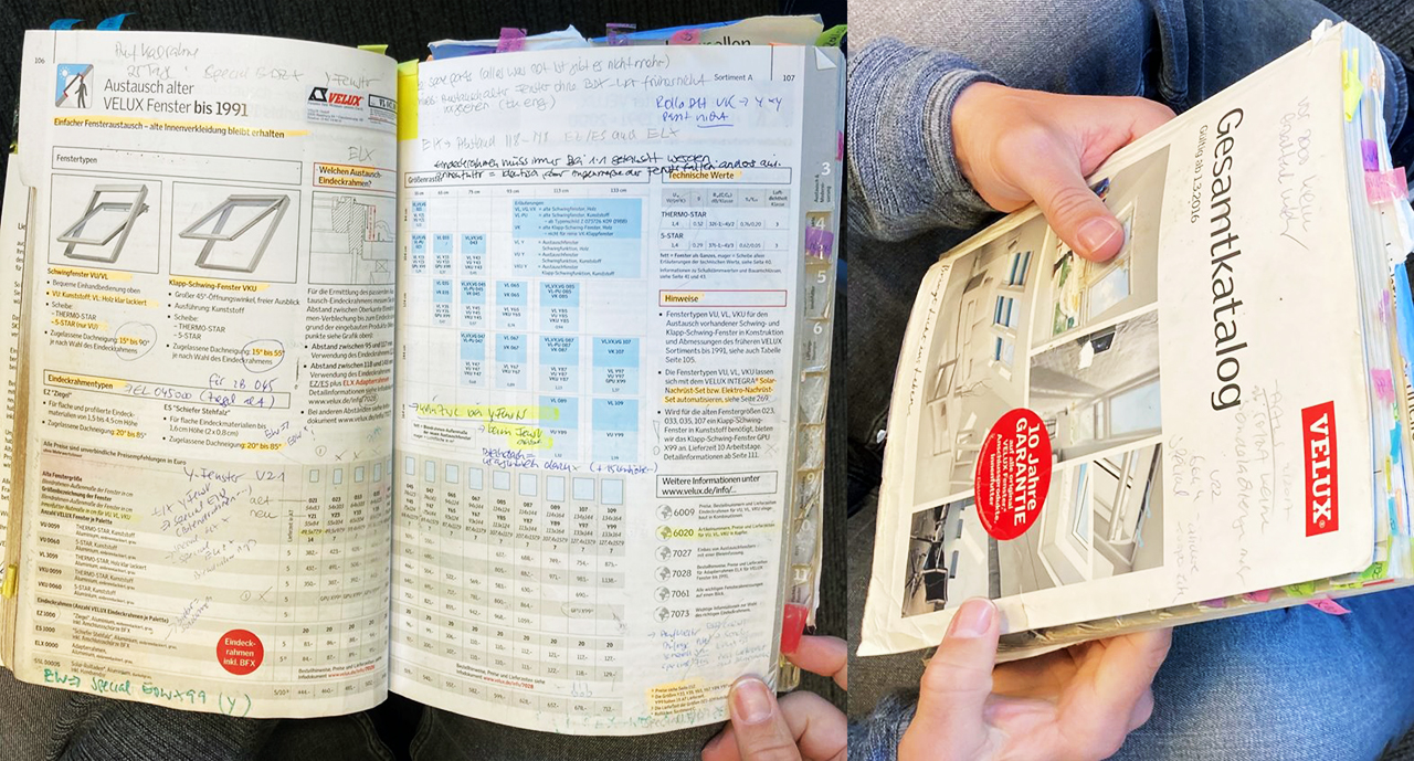 VELUX' catalog was heavily personalized by a customer center employee